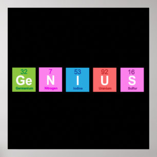 Periodieke-tafelchemieplezier Poster