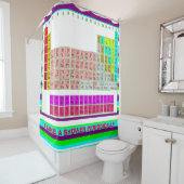 Periodieke tafeldouche douchegordijn (In situ)