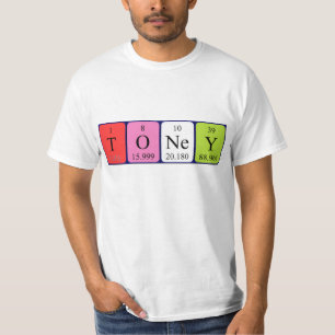 Periodieke Toney-naam shirt