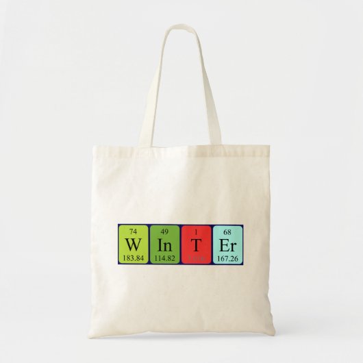 Periodieke winternaam canvas tas (Voorkant)