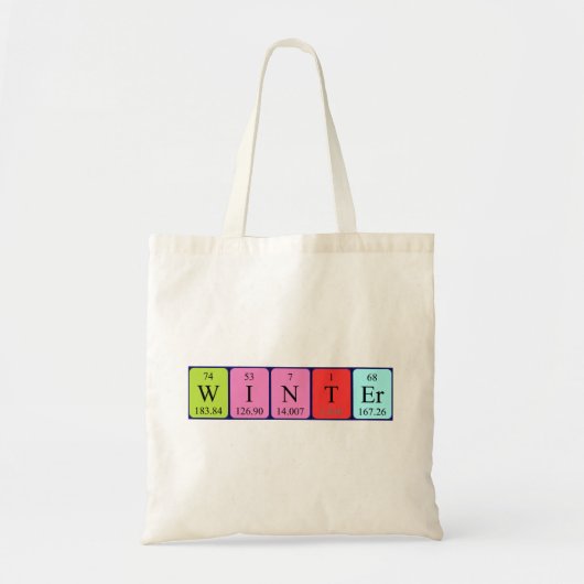 Periodieke winternaam canvas tas (Voorkant)