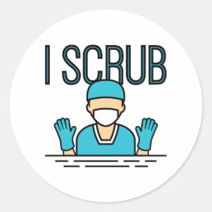 Perioperatieve chirurgische ingreep I scrub Ronde Sticker
