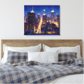 Peripheral Metropolis View Canvas Afdruk (Insitu (Slaapkamer))