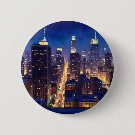 Peripheral Metropolis View Ronde Button 5,7 Cm (Voorkant)