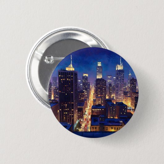 Peripheral Metropolis View Ronde Button 5,7 Cm (Voorkant /achterkant)