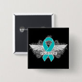 Peritoneale kankerbestrijdings vierkante button 5,1 cm (Voorkant /achterkant)