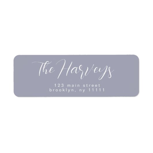 Periwinkel Eenvoudig het Etiket van het Adres van (Voorkant)