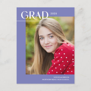Periwinkle 2025 Afstudeerder 1-foto Graduation Par Briefkaart