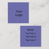 Periwinkle. Aangepaste tekst. Vierkante Visitekaartje (Voorkant / Achterkant)