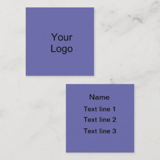 Periwinkle. Aangepaste tekst. Vierkante Visitekaartje