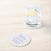 Periwinkle Bicycle Baby shower Kartonnen Onderzetters (Insitu)