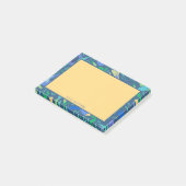 Periwinkle Birds and Flowers Floral Pattern Post-it® Notes (Schuin)