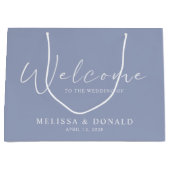 Periwinkle Bloemen Boho Welkom Bruiloft Groot Cadeauzakje (Voorkant)