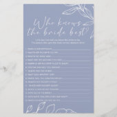 Periwinkle bloemen spel die weet bruid beste flyer (Voorkant)