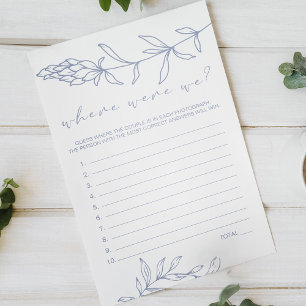 Periwinkle bloemen spel waar waren we flyer