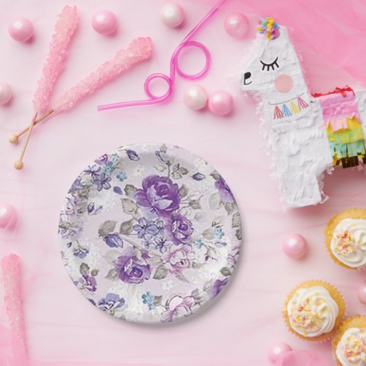 “Periwinkle Bloemendesign” Papieren bord (Feest)