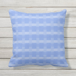 Periwinkle Blue Checks Outdoor Pillow 16x16 Buitenkussen