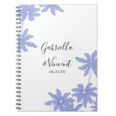 Periwinkle Blue Daisies Wedding Guest Book Notitieboek (Voorkant)