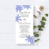 Periwinkle Blue Daisies Wedding Programme Programma