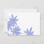 Periwinkle Blue Daisies Wedding RSVP Response Kaar (Achterkant)