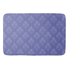 Periwinkle Blue Damask Badmat