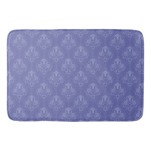 Periwinkle Blue Damask Badmat