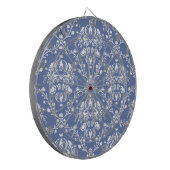 Periwinkle Blue en White Damask Dartbord (Voorkant Links)