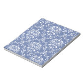 Periwinkle Blue en White Damask Notitieblok (Gedraaid)