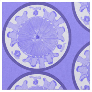Periwinkle blue Floral Light Passion flower stof