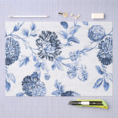 Periwinkle Blue  Floral Toile No.2 Tissuepapier (Craft)