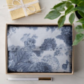 Periwinkle Blue  Floral Toile No.3 Tissuepapier (Geschenk)