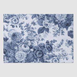 Periwinkle Blue  Floral Toile No.3 Tissuepapier
