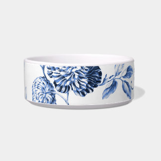 Periwinkle Blue Floral Toile past de naam van het Voerbakje