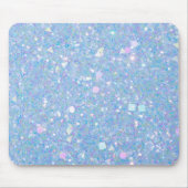 Periwinkle Blue Glitter Modern Glam Muismat (Voorkant)