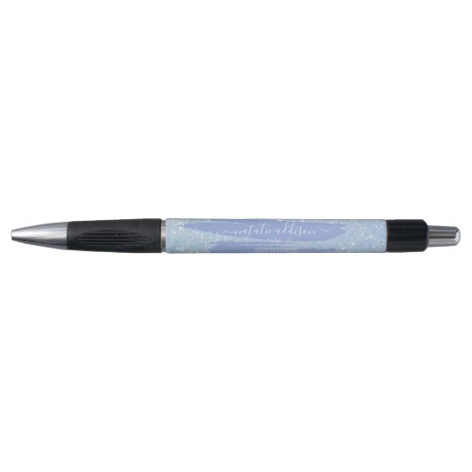 Periwinkle Blue Glitter Promotion Pen (Voorkant)
