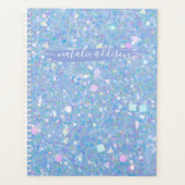 Periwinkle Blue Glitter Yarly Planner (Voorkant)