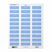 Periwinkle Blue Hand Lettering Scripting Etiket (Full Sheet)