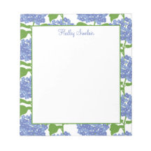 Periwinkle Blue Hydrangea Pattern Notitieblok