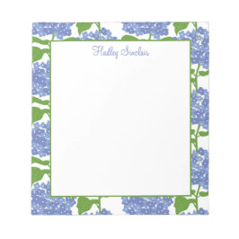 Periwinkle Blue Hydrangea Pattern Notitieblok