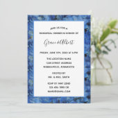 Periwinkle Blue Hydrangeas Rehearsal Dinner Kaart (Staand voorkant)
