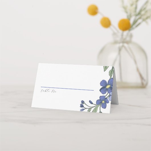 Periwinkle Blue Modern Floral Wedding (Voorkant)