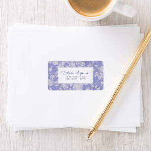 Periwinkle Blue Roos Return Address Label