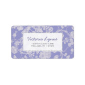 Periwinkle Blue Roos Return Address Label (Voorkant)