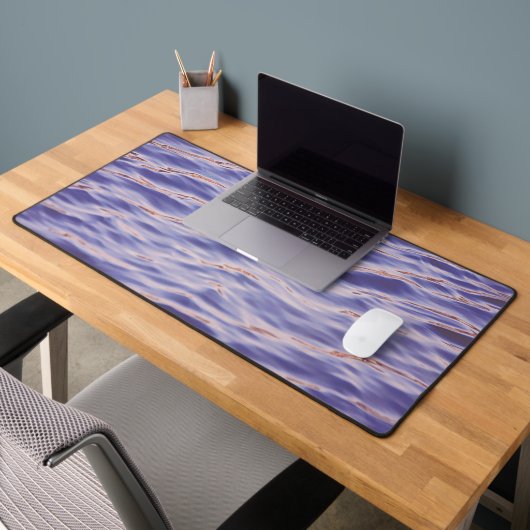 Périwinkle Blue Water Ripples Art Desk Mat (Bureau 2)