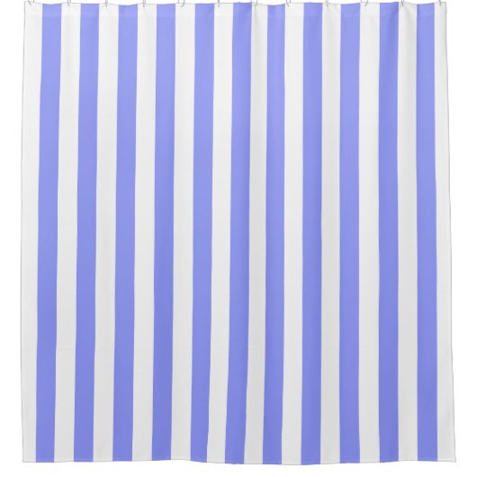 Periwinkle Blue White Vertical Stripe NL #0 Douchegordijn (Voorkant)