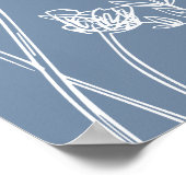 Periwinkle Blue Wildflower Wedding Welkomstbord Poster (Hoek)