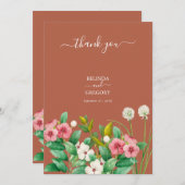 Periwinkle Burnt Oranje Terracotta Wedding Save The Date (Voorkant / Achterkant)