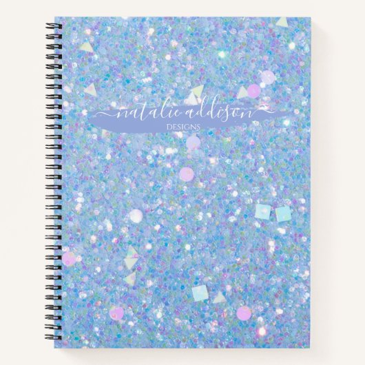 Periwinkle Chunky Glitter | Personeel Notitieboek (Voorkant)