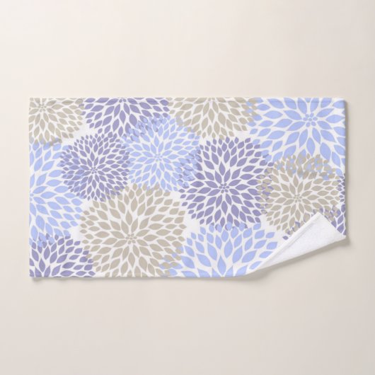 Periwinkle Dahlia bloembaddecor Bad Handdoek (Handdoek)