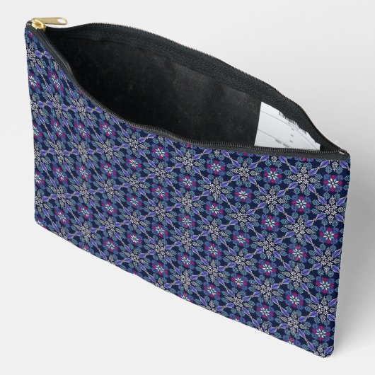 Periwinkle Drop Print Cosmetic Bag Etui (Open)